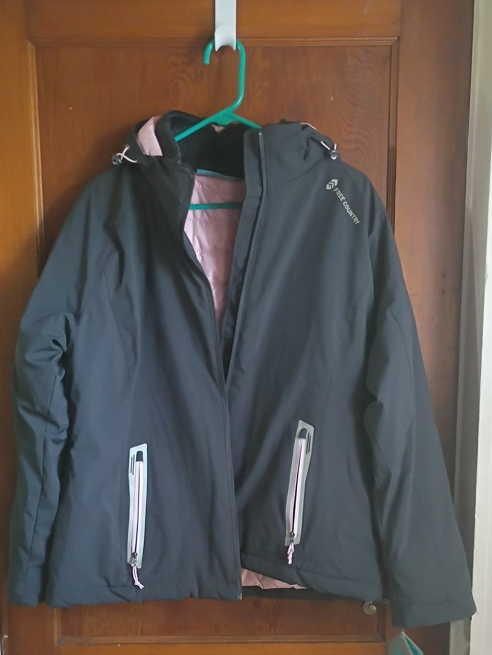 Free Country Hooded Jacket with Pink Lining
